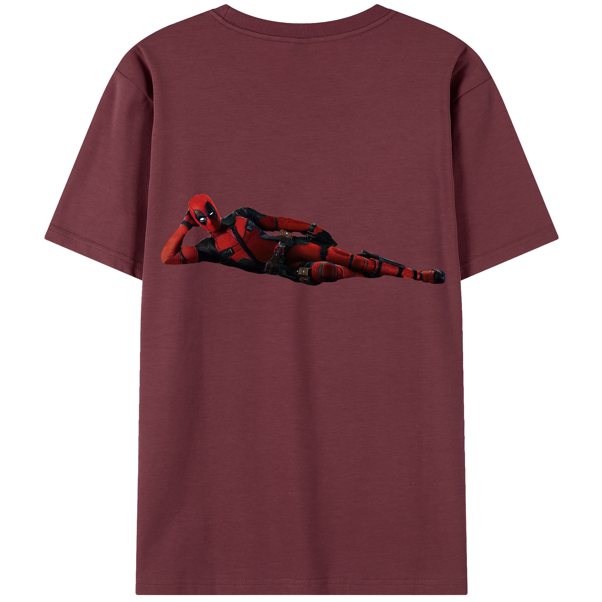 （画像用） Deadpool デッドプール 綿100％半袖Tシャツ（背面プリント）